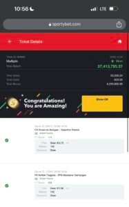 Young Nigerian Man Won 37.4 Million after Betting 50,000