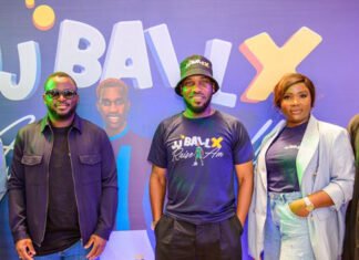 L:R: Brand Influencer, BetKing, Broda Shaggi; Managing Director, BetKing, Gossy Ukanwoke; Brand Ambassador, BetKing, Jay Jay Okocha; Head of Marketing, BetKing, Nengi Akinola and Brand Influencer, BetKing, Tobi Bakre at the official launch of JJ BallX in partnership with Jay Jay Okocha, announced at a press conference on May 6, 2025.