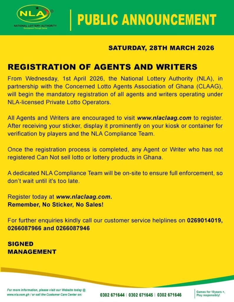 National Lottery Authority and CLAAG Launch Registration for Agents in Ghana