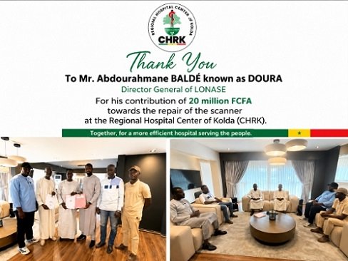 LONASE Donates FCFA20 Million to Improve Healthcare Services in Kolda