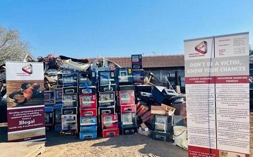 find more africa #findmoreafrica › North West Gambling Board Destroys 142 Illegal Gambling Machines in Major Crackdown