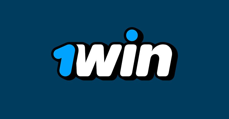 1win logo in white bold letters with a blue '1' on a dark blue background.