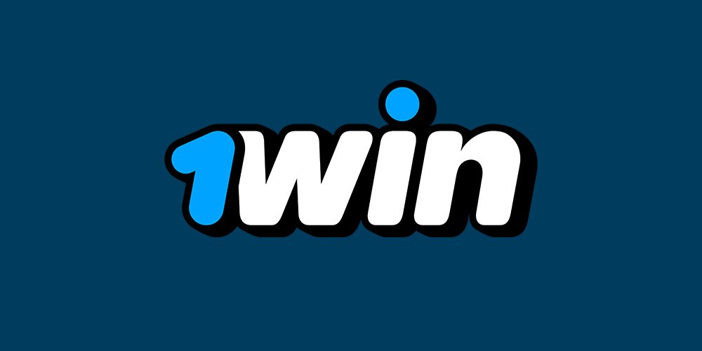 1win logo in white bold letters with a blue '1' on a dark blue background.