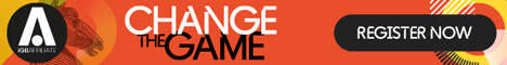 Promotional banner inviting registration for 'Change the Game' with a 'Register Now' button.