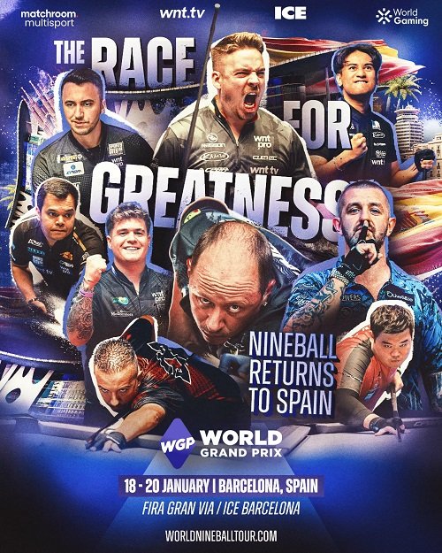 ICE Barcelona Announces World Nineball Event as World Grand Prix Debuts in Spain